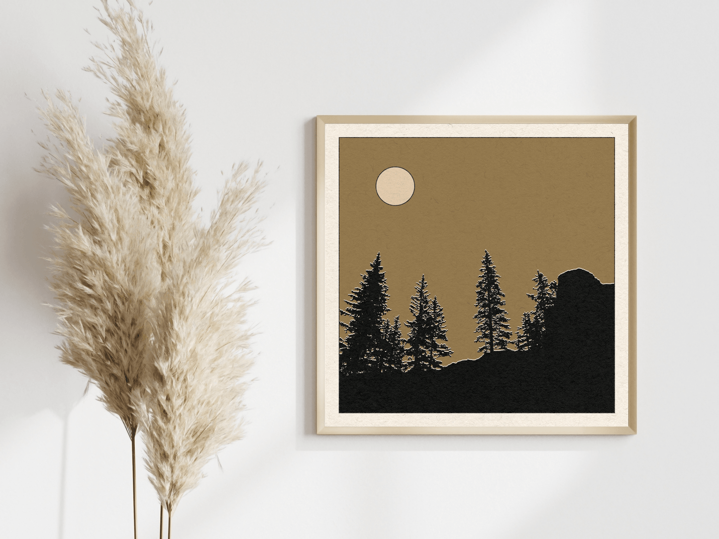 Wooded Cliff Print - vibeboxshop