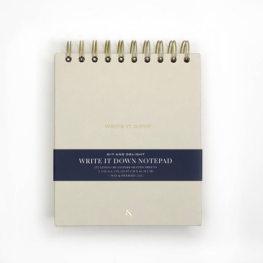 Write it Down Desktop Notepad - Cream - vibeboxshop