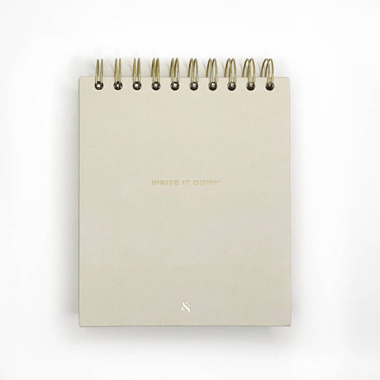 Write it Down Desktop Notepad - Cream - vibeboxshop