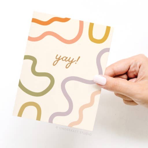 Yay Squiggles Greeting Card - vibeboxshop
