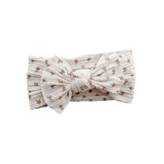 Yellow Daisy Bow Headband - vibeboxshop