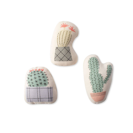 Potted Cactus Canvas Mini Toy Set of 3