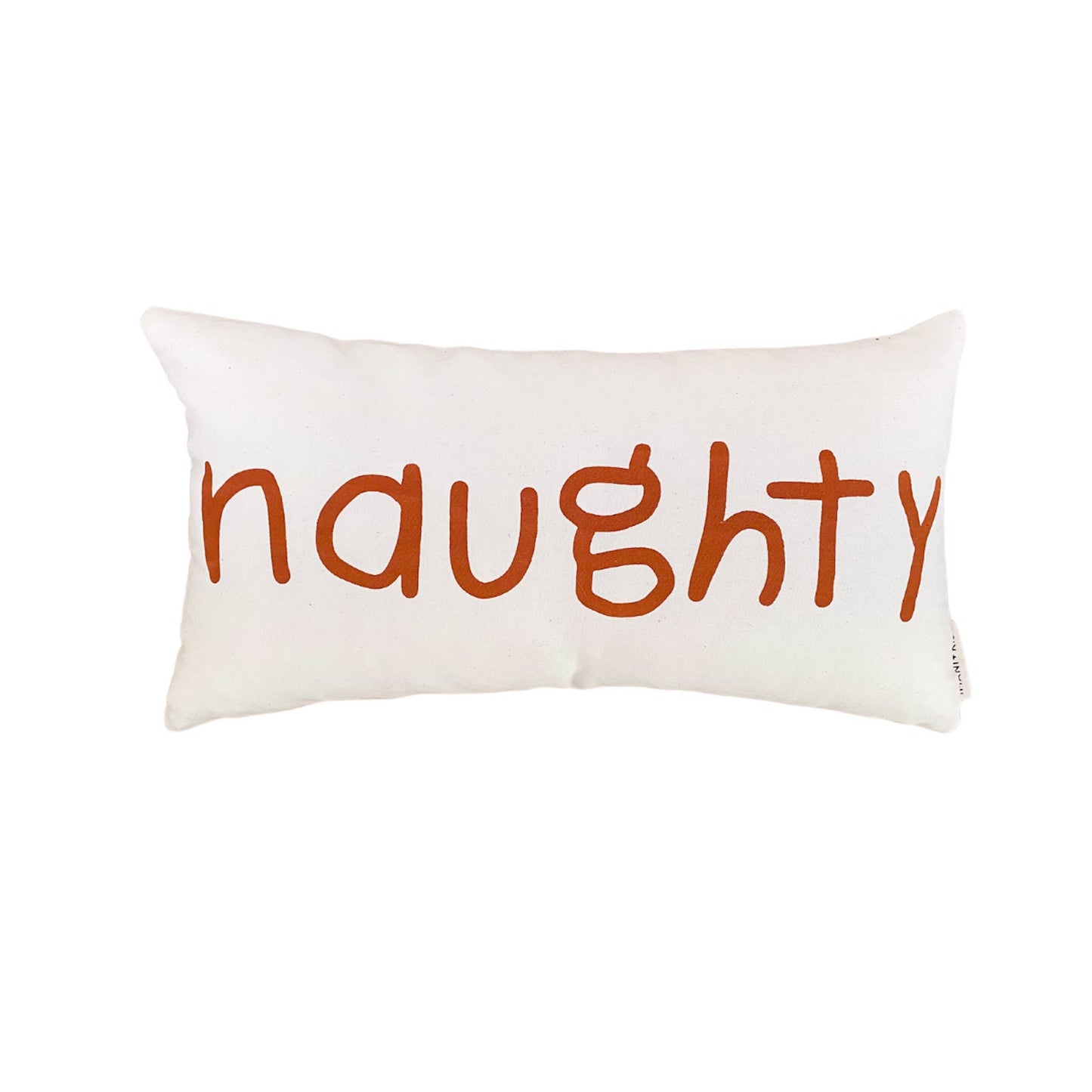 naughty / nice lumbar pillow cover