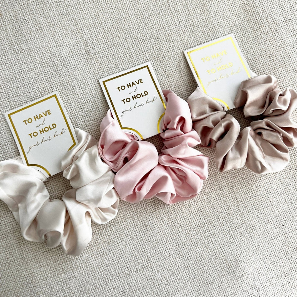 Champagne Wedding Scrunchies - vibeboxshop