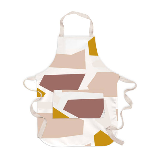 Color Block Apron - Maroon - vibeboxshop