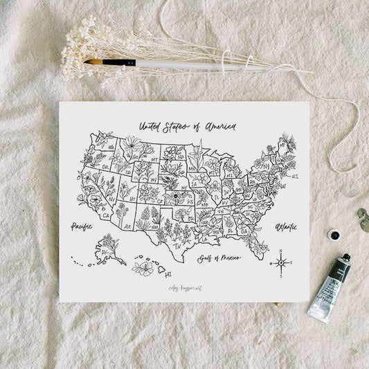 Color - by - State | Art Print: 8x10 - vibeboxshop