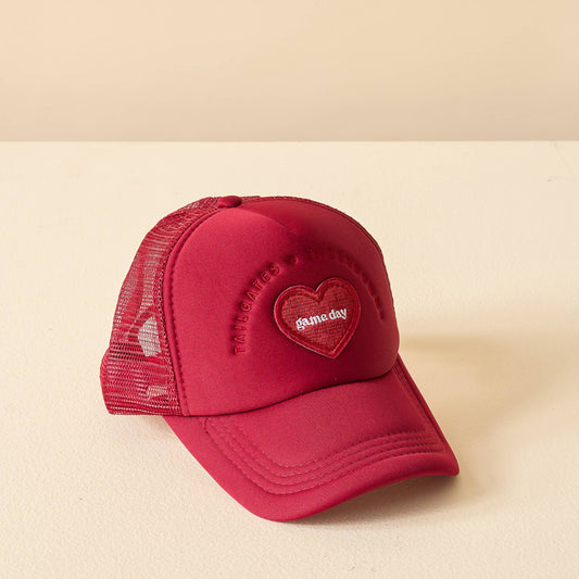 Game Day Trucker Hat - Burgundy - vibeboxshop