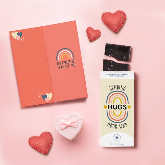 Sending Hugs (with chocolate) Card - vibeboxshop