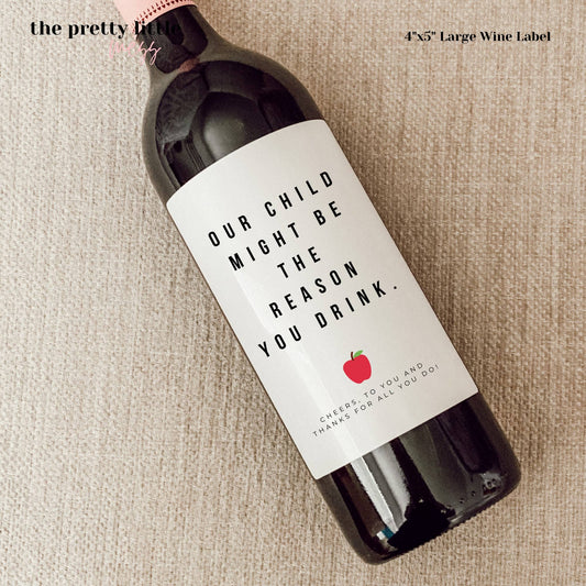 Teacher Wine Label - vibeboxshop