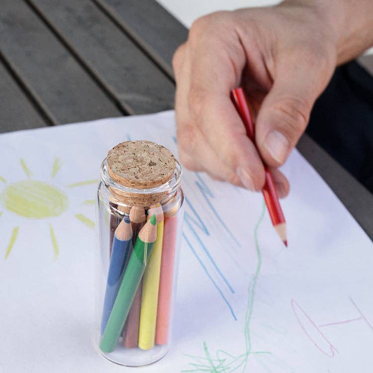 12 Color Pencils in Jar - vibeboxshop