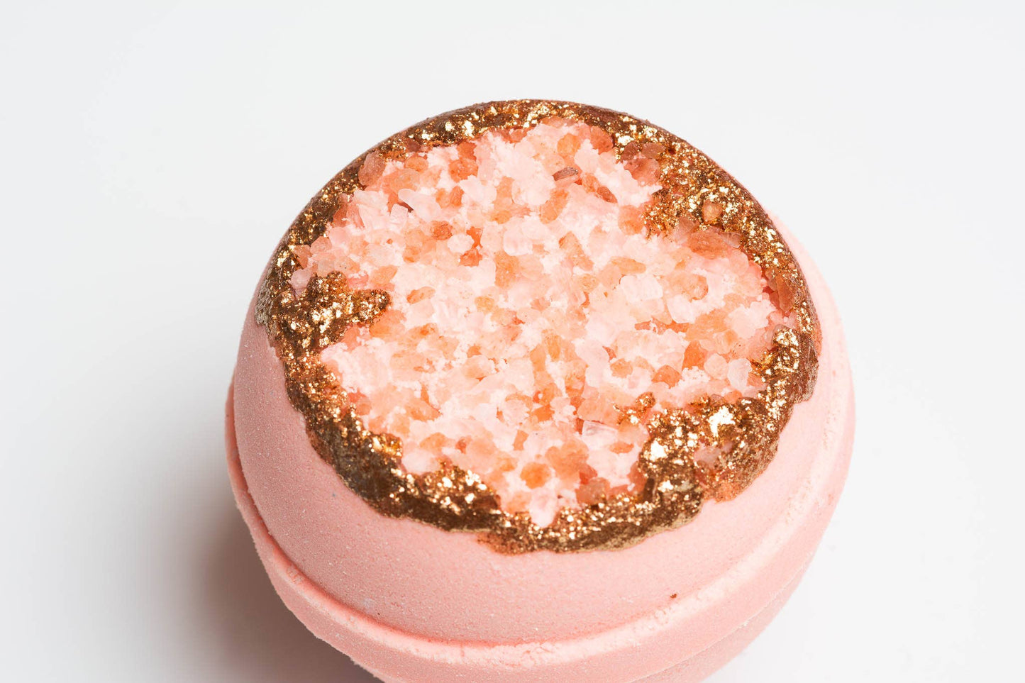 Crystal Geode Bath Bomb | Rose Quartz | Gold and Pink 💎