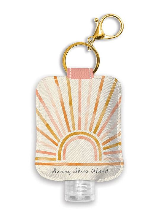 Sunny Skies Ahead  Hand Sanitizer Holder With Travel Bottle