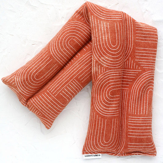 Heating Cooling Neck and Body Wrap - Brown Boho Rainbows