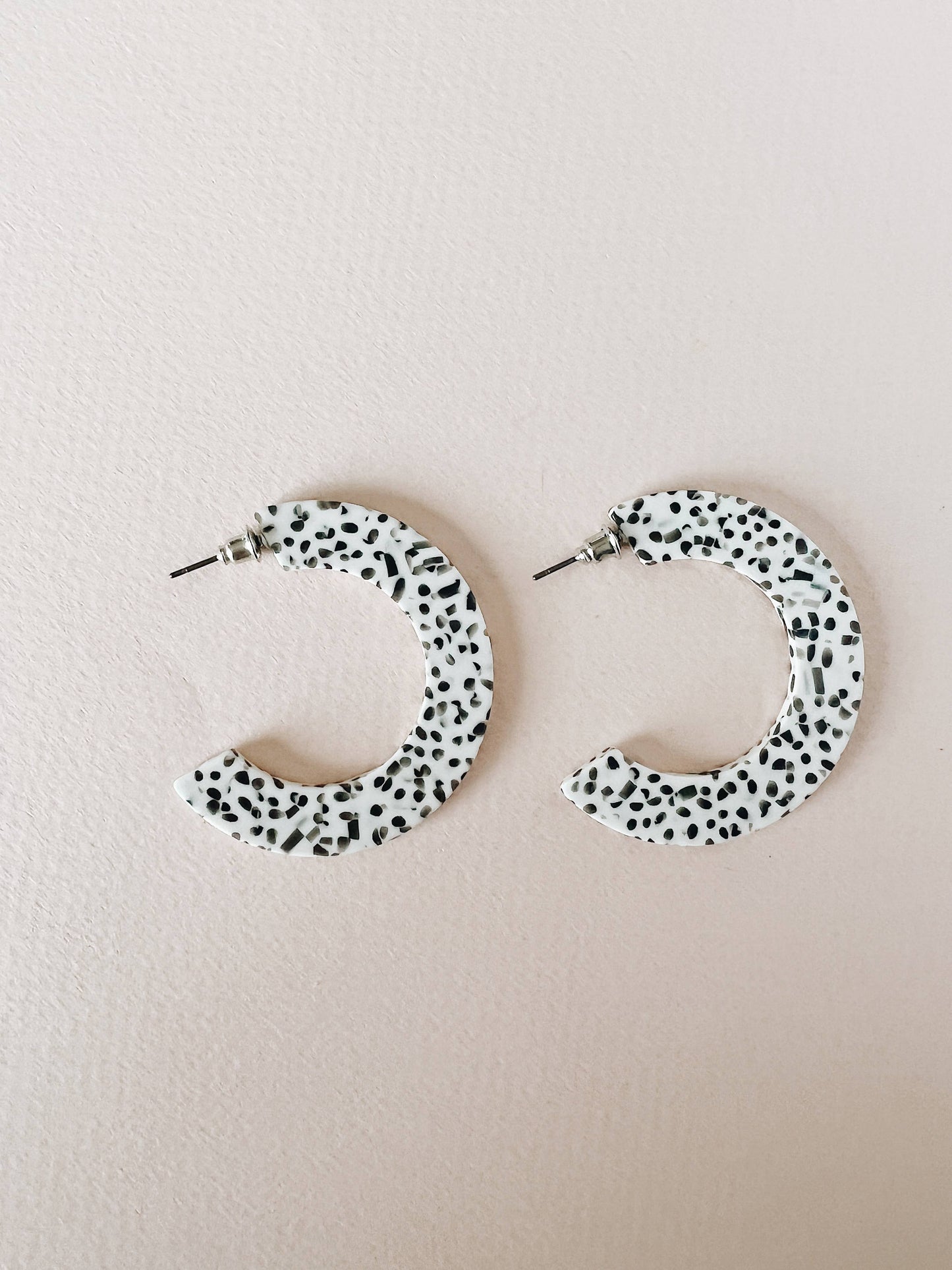 printed cellulose earrings