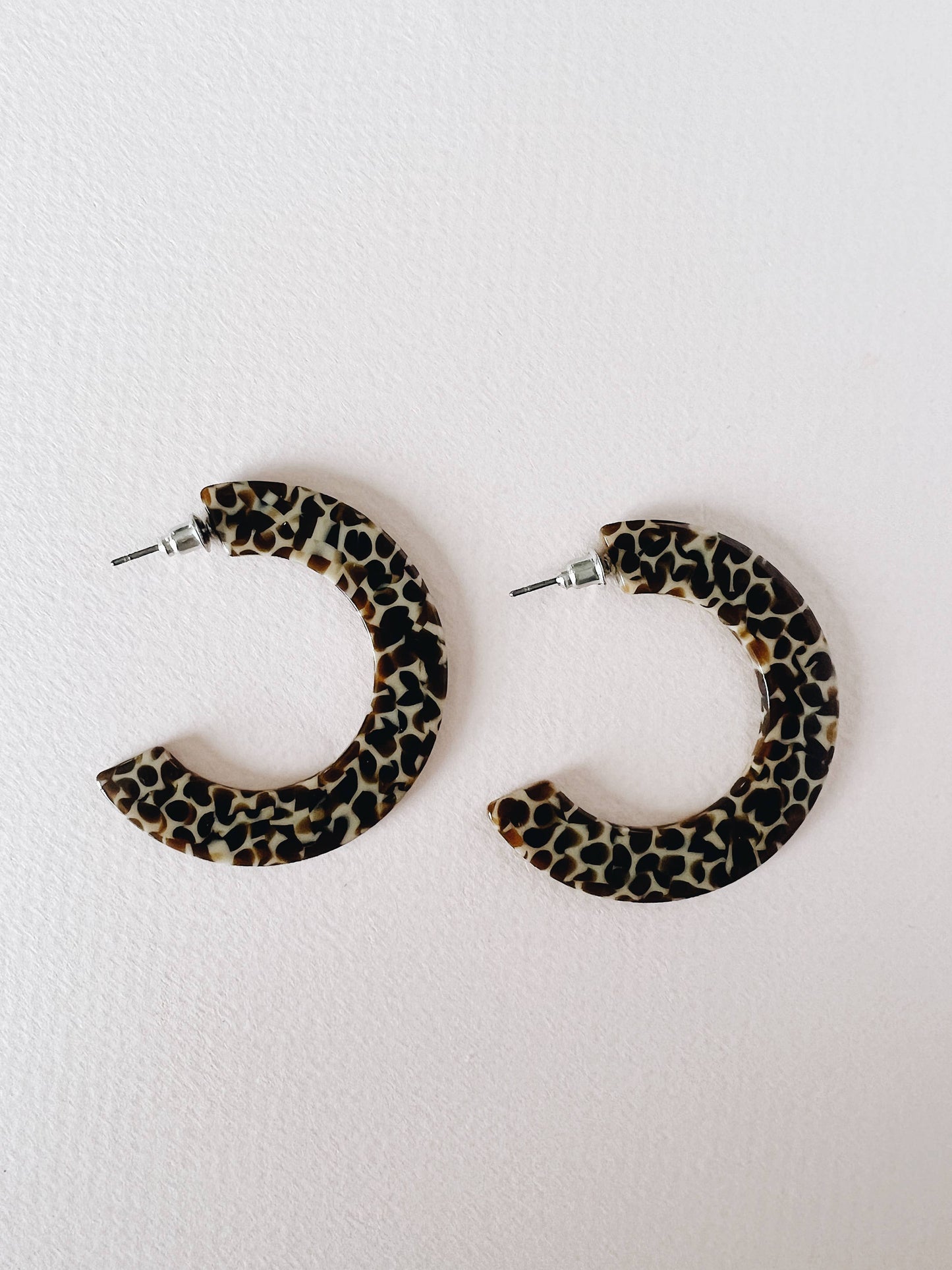 printed cellulose earrings
