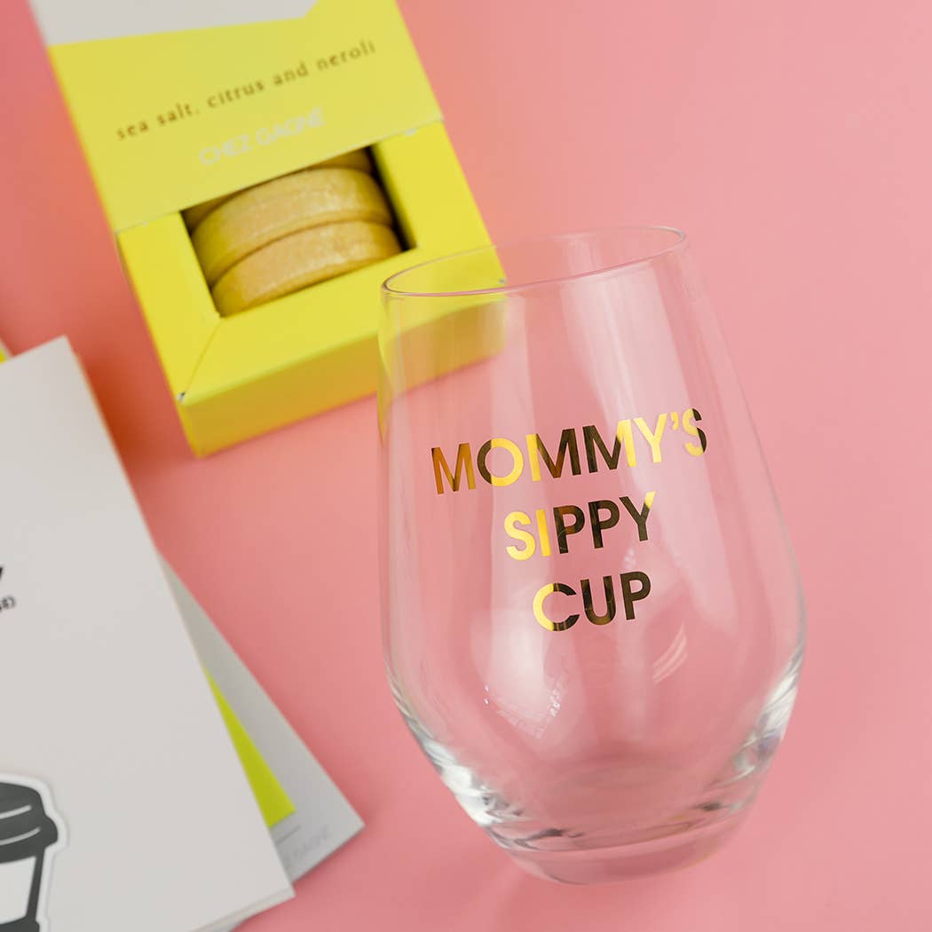 Mommy's Sippy Cup - Stemless Wine Glass