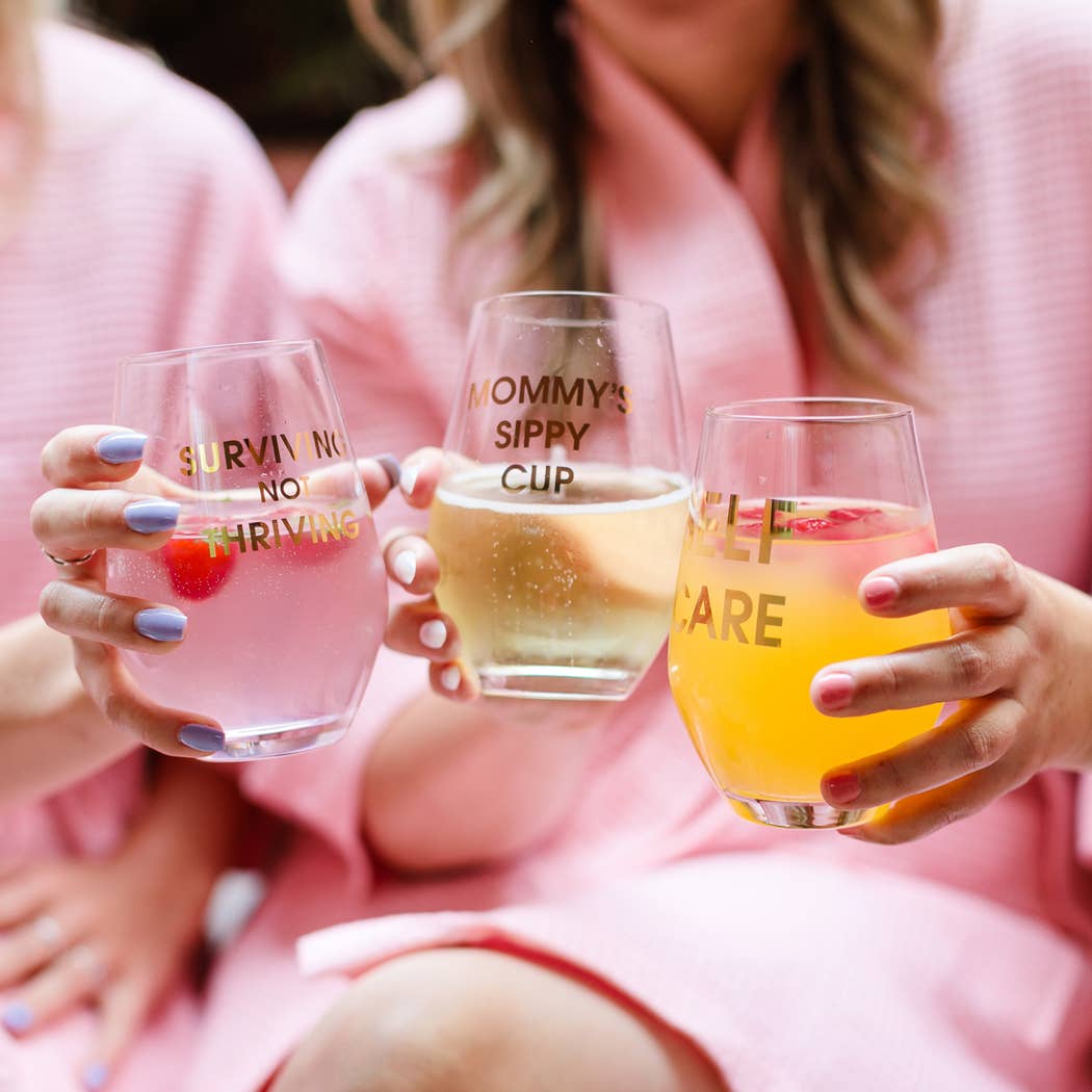 Mommy's Sippy Cup - Stemless Wine Glass