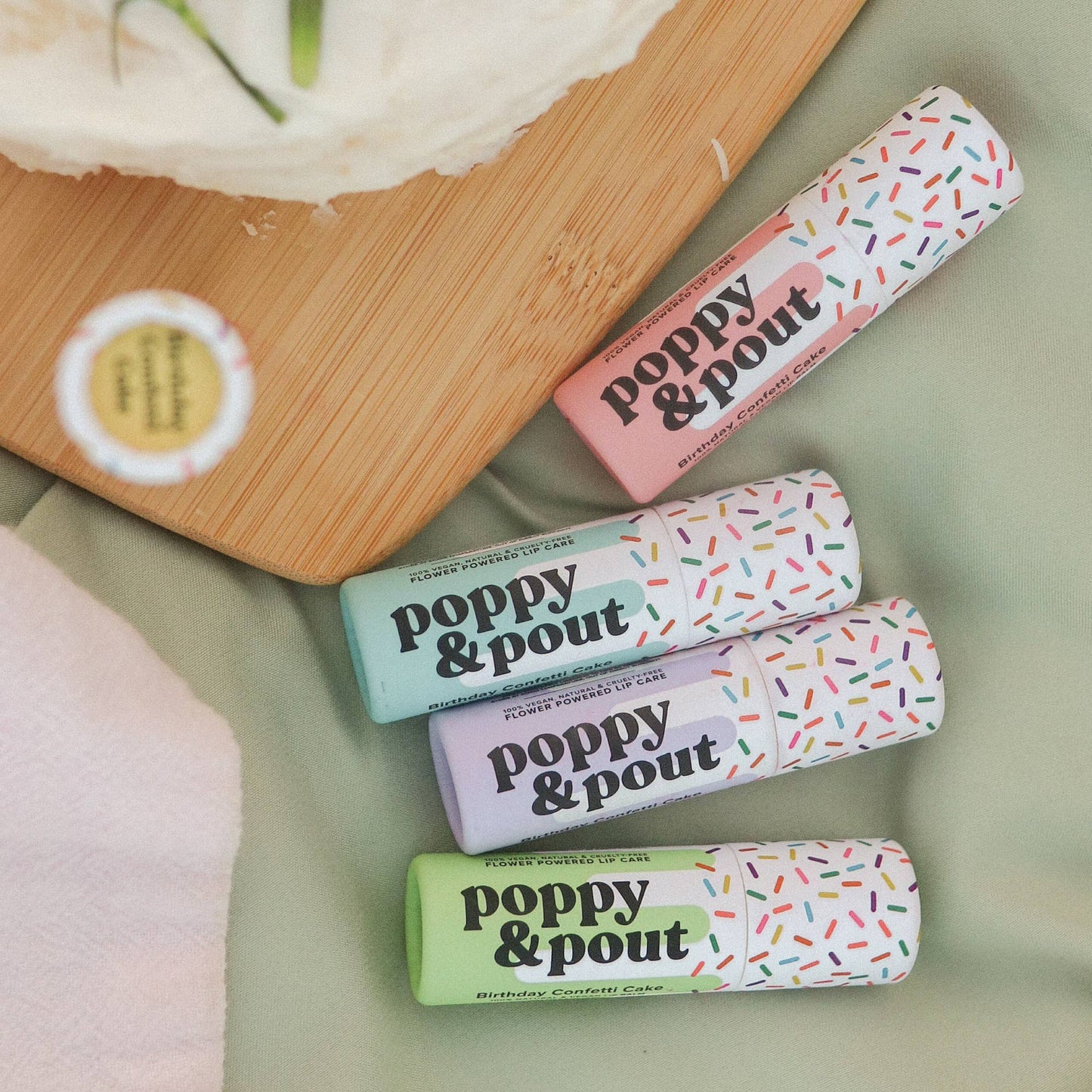 Birthday Cake Lip Balm, Blue