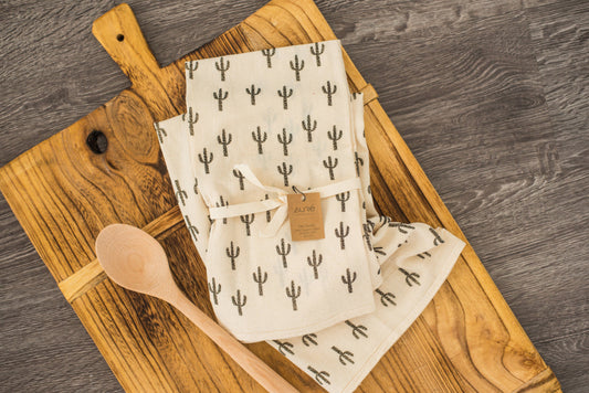 Organic Cotton Saguaro Tea Towel, Eco Friendly, Flour Sack