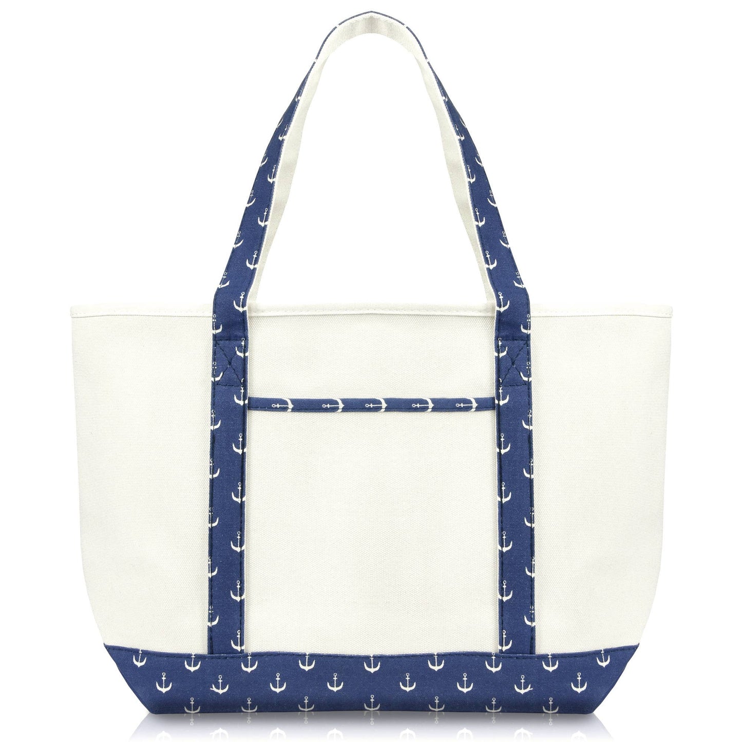 DALIX 23" Premium 24 oz. Cotton Canvas Shopping Tote Bag