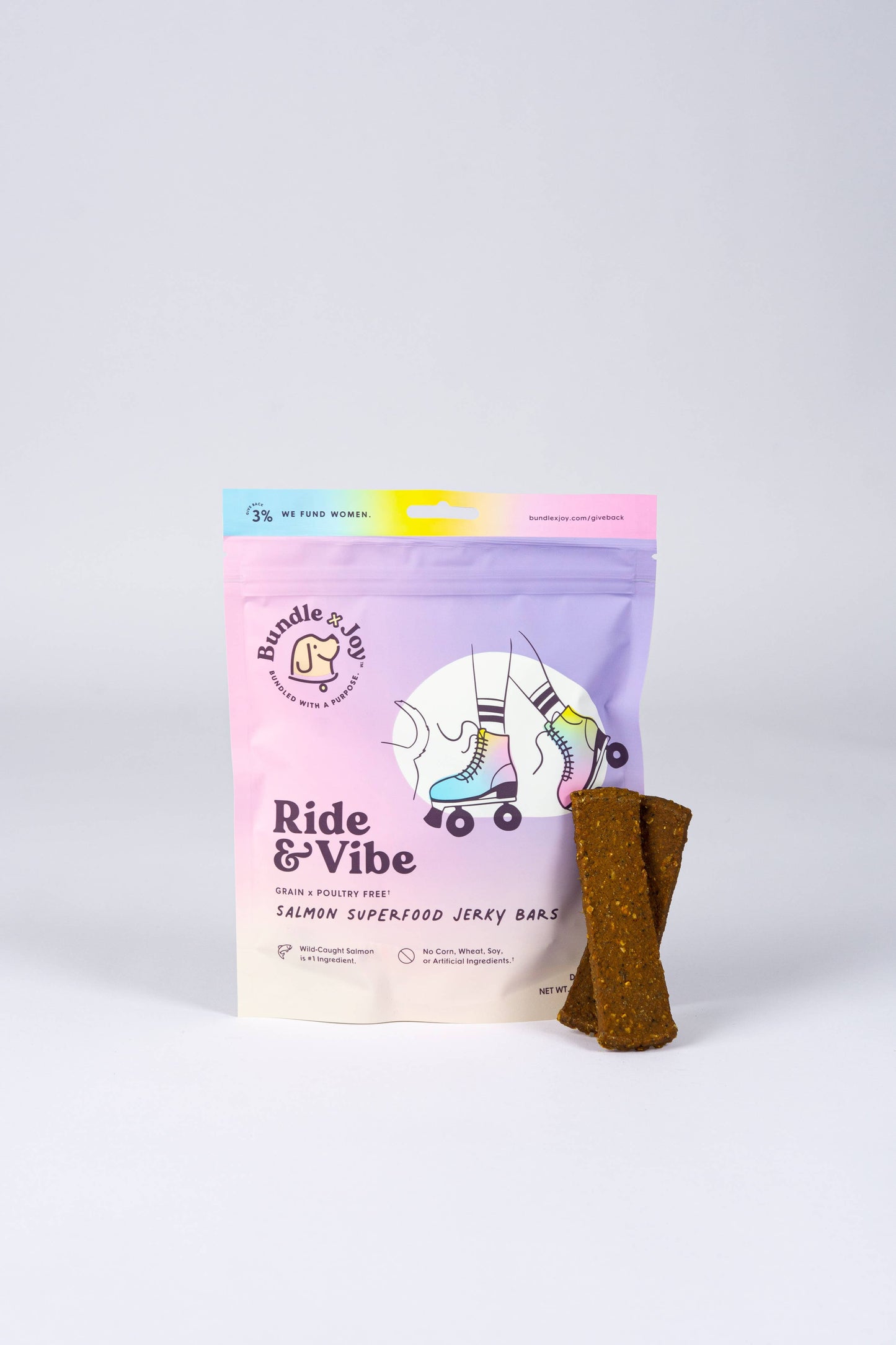 Ride & Vibe Salmon Superfood Jerky Bars for Dogs 5oz
