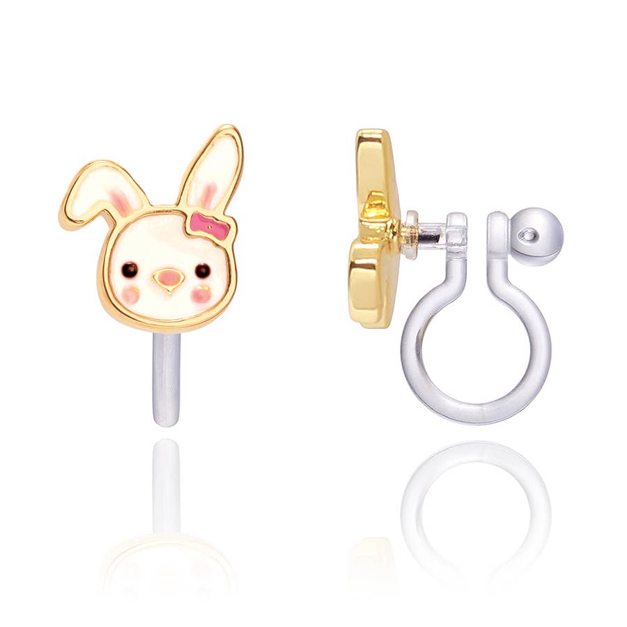 CLIP ON Cutie Earrings- Easter Bunny