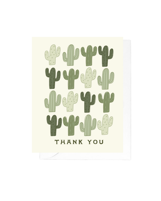 16 Cacti Thank You Greeting Card