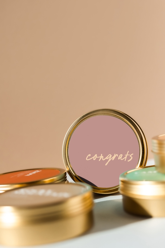 Congrats Tin Candle