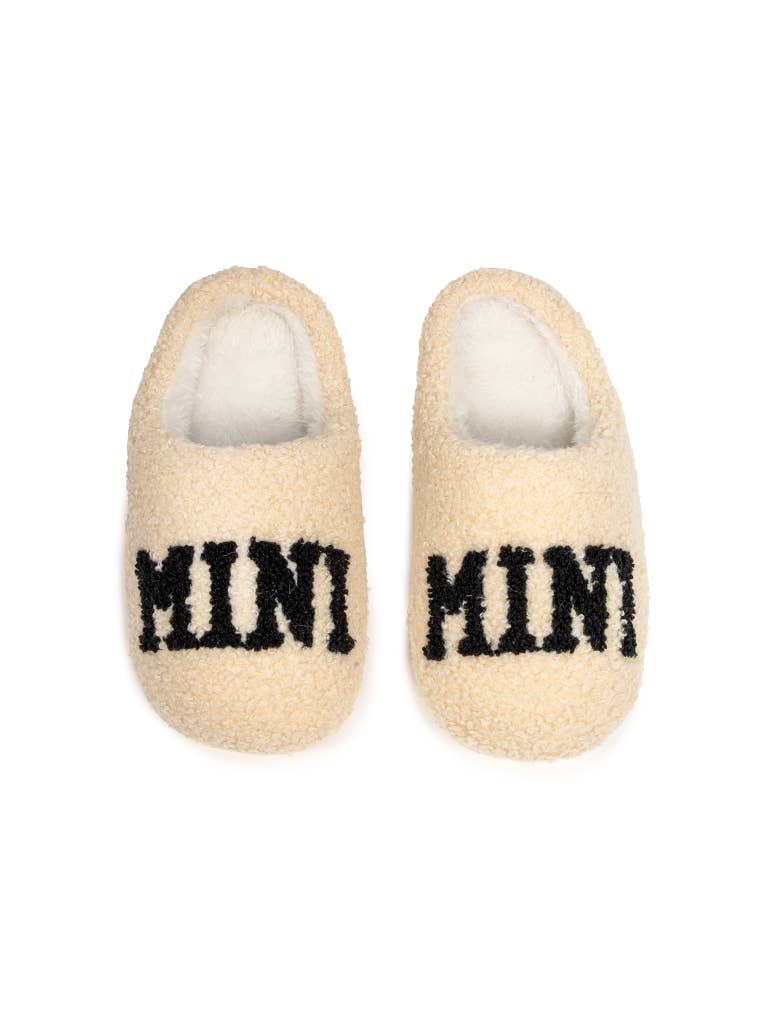 "Mini" Kids Slippers - Cream