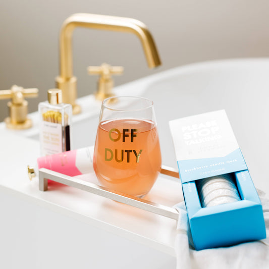 Off Duty - Stemless Wine Glass