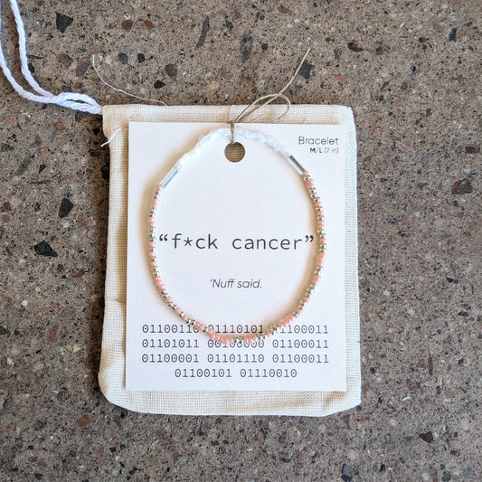 F*ck Cancer Binary Code Bracelet