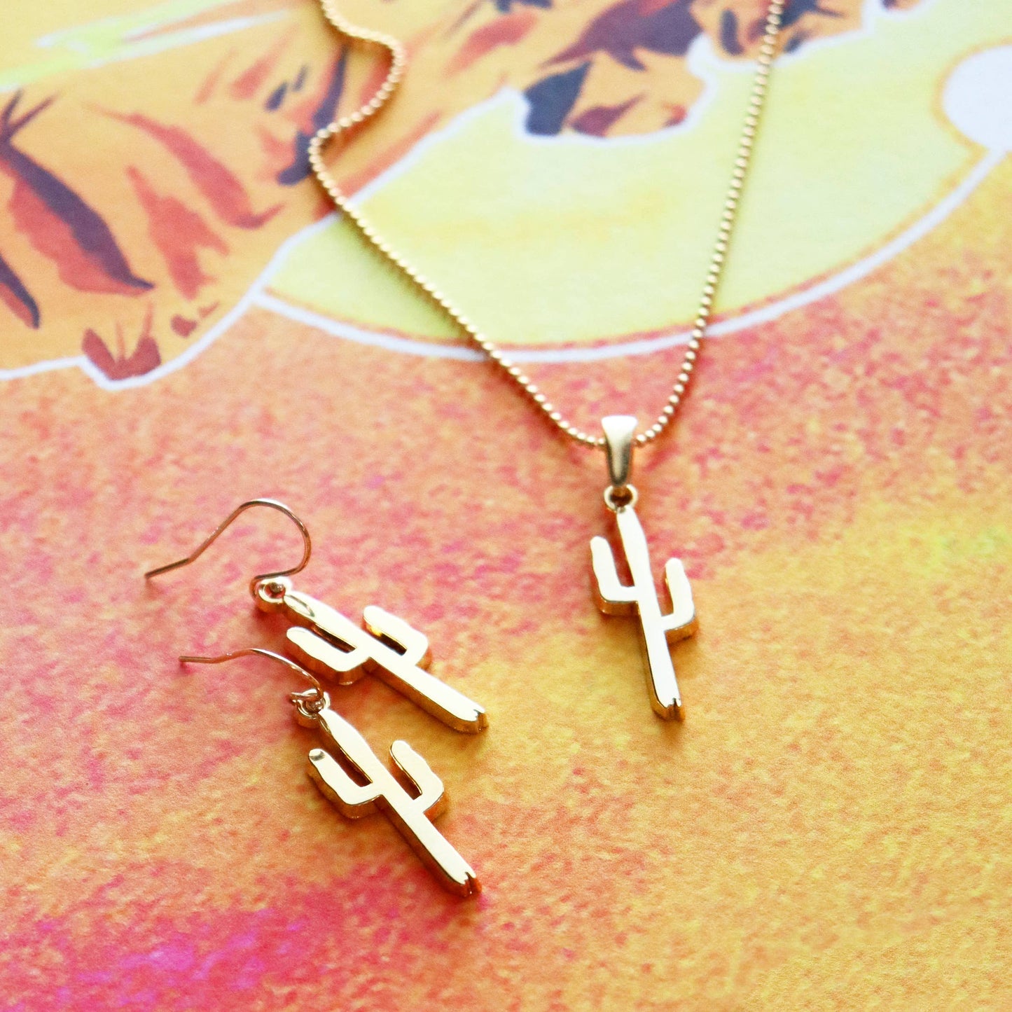 Golden Saguaro Necklace