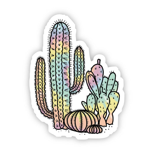 Tie Dye Cacti Sticker
