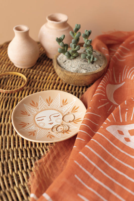 Danica Studio Soleil Sun Shaped Ceramic Trinket Tray