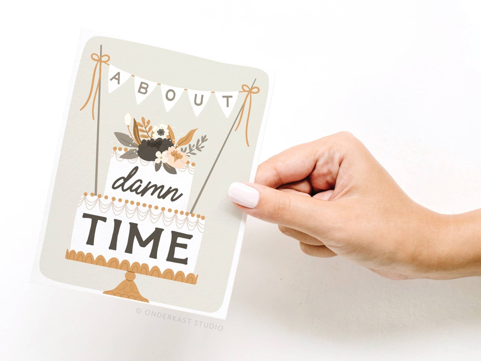 About Damn Time Greeting Card - vibeboxshop