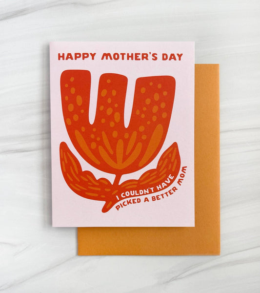 Abstract Flower Mother's Day Card - vibeboxshop