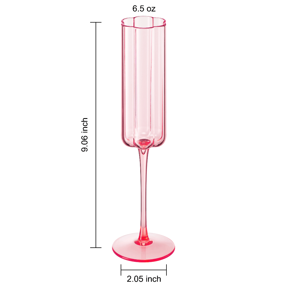 Acrylic Flower Champagne Flute - vibeboxshop