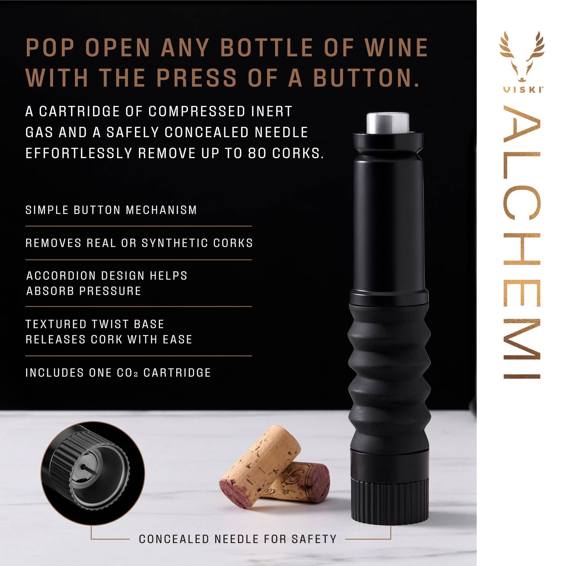Alchemi™ CO2 Cork Remover - vibeboxshop