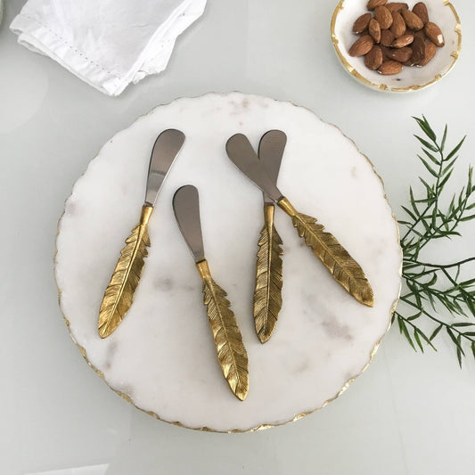 Aluminum & Gold Leaf Spreader Set - vibeboxshop