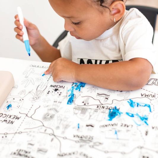 Arizona Silicone Reusable Coloring Tablemat - vibeboxshop