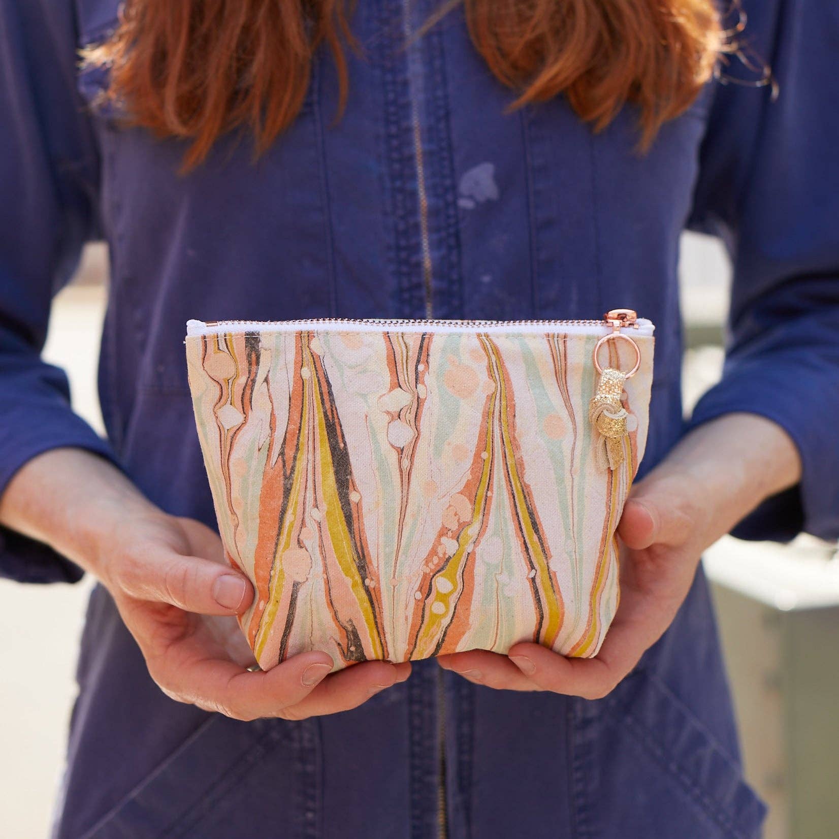 Astral Marbled Pouch Tiger Lily Large - vibeboxshop