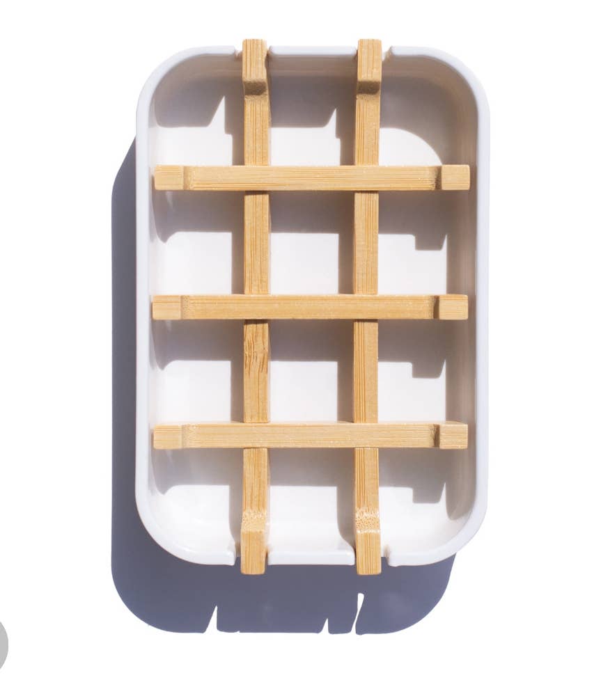 Bamboo Soap Dish | Eco Friendly & Biodegradable - vibeboxshop