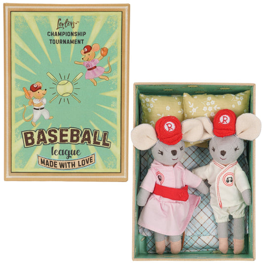 Baseball Mice Plush Toy Set - vibeboxshop