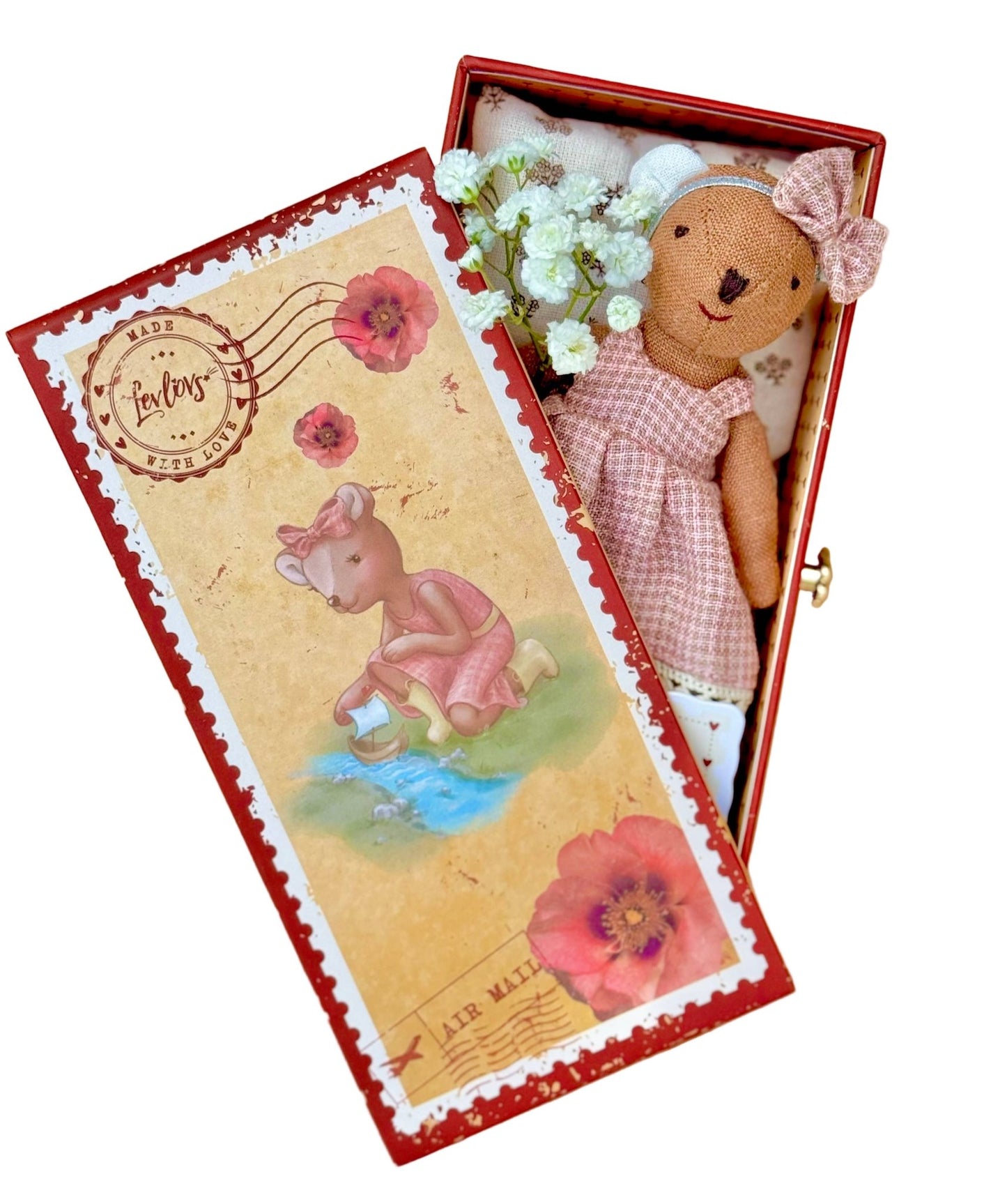 Bear in Stamp Holder Box - vibeboxshop
