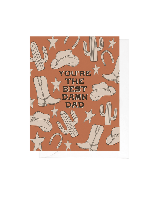 Best Damn Dad Greeting Card | Father's Day Card - vibeboxshop
