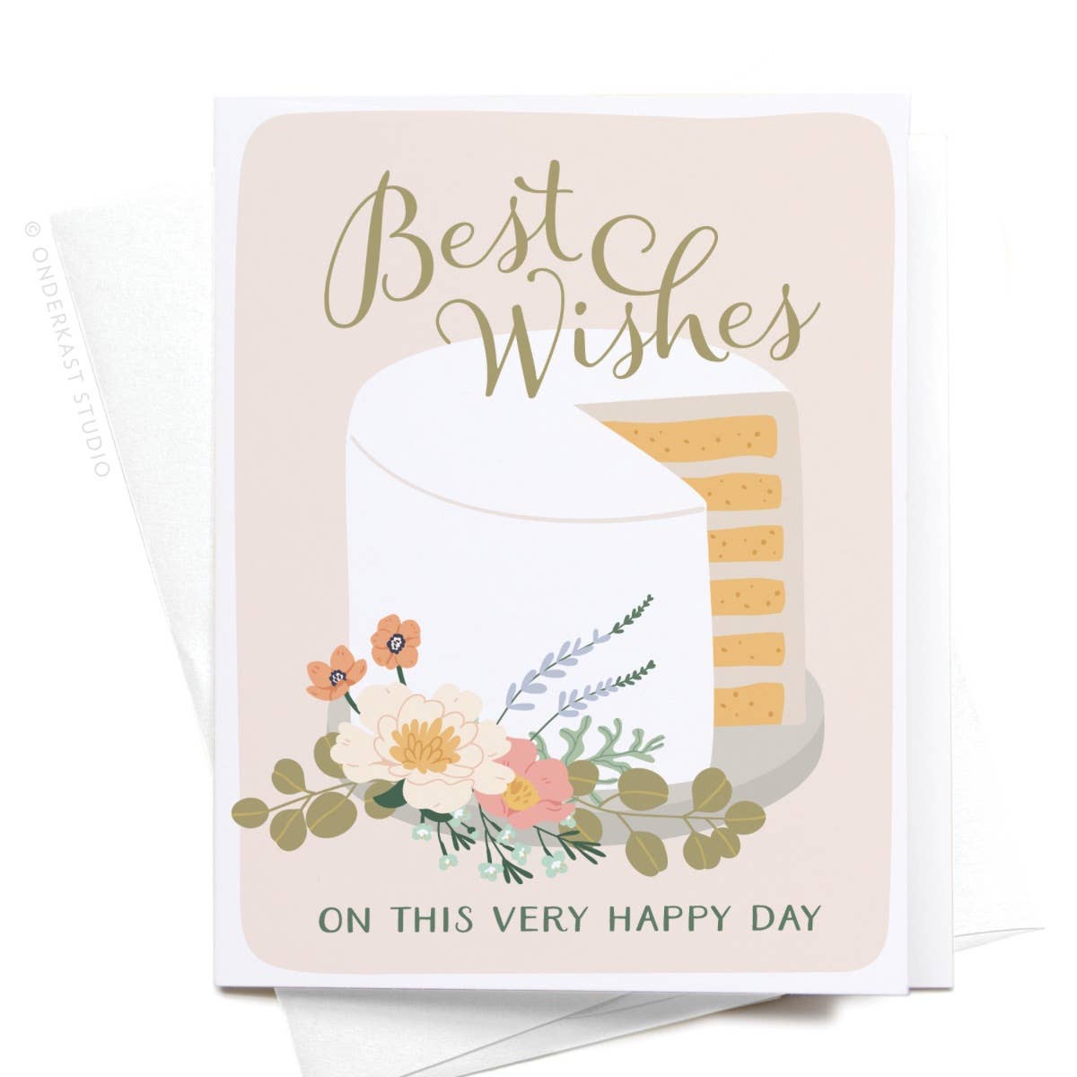 Best Wishes Cake Greeting Card - vibeboxshop
