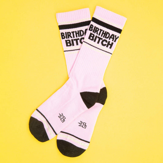Birthday Bitch Gym Crew Socks - vibeboxshop
