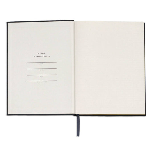 Black Linen Note to Self Journal - vibeboxshop