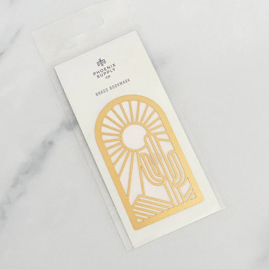 Brass Landscape Cactus Bookmark - vibeboxshop