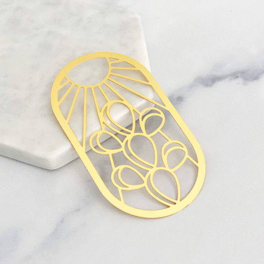 Brass Prickly Pear Bookmark - vibeboxshop